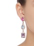 Figure View - Click To Enlarge - BUTLER & WILSON - Ruby and peridot drop earrings