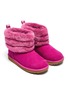 Figure View - Click To Enlarge - UGG - 'Fluff Mini Quilted' faux fur cuff kids boots