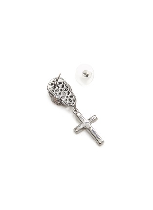 Detail View - Click To Enlarge - BUTLER & WILSON - 'Skull and Cross' drop earrings