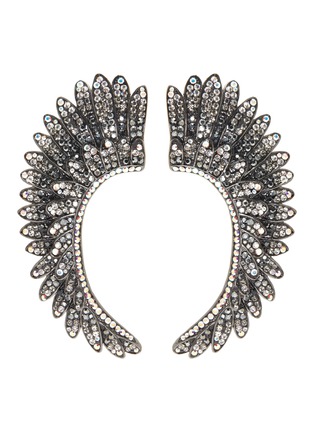 Main View - Click To Enlarge - BUTLER & WILSON - Curved wing' big embellished earrings