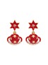 Main View - Click To Enlarge - BUTLER & WILSON - 'Star and Planet' Swarovski crystal drop earrings