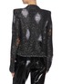 Back View - Click To Enlarge - BALMAIN - Distressed collarless sequin jacket