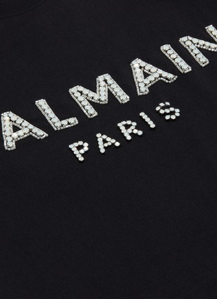  - BALMAIN - Vintage logo print button embellished T-shirt