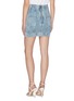 Back View - Click To Enlarge - BALMAIN - Panelled button front denim mini skirt