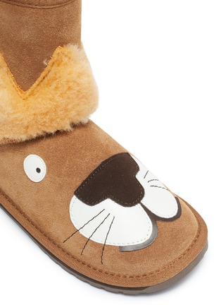 Detail View - Click To Enlarge - EMU AUSTRALIA - 'Little Creatures Leo Lion' kids suede boots