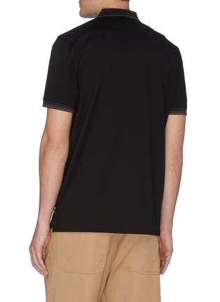 Back View - Click To Enlarge - PS PAUL SMITH - Contrast stripe collar polo shirt