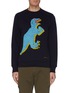 Main View - Click To Enlarge - PS PAUL SMITH - Dinosaur print colourblocked sweatshirt