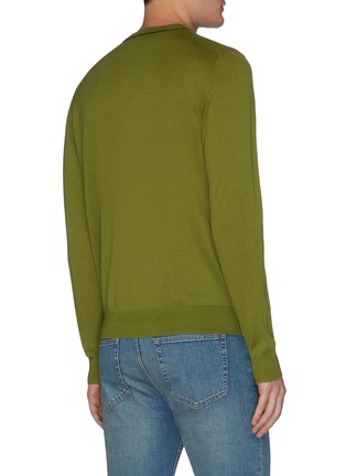 Back View - Click To Enlarge - PS PAUL SMITH - Logo embroidered knit sweatshirt