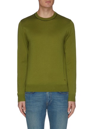 Main View - Click To Enlarge - PS PAUL SMITH - Logo embroidered knit sweatshirt