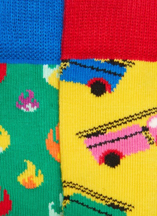Detail View - Click To Enlarge - HAPPY SOCKS - On Fire kids socks 2-pack set