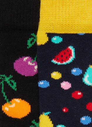 Detail View - Click To Enlarge - HAPPY SOCKS - Cherry kids socks 2-pack set