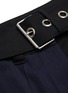  - JW ANDERSON - Handkerchief drape detail belted colourblock pants