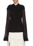 Main View - Click To Enlarge - JW ANDERSON - Sheer sleeve criss cross front top