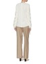 Back View - Click To Enlarge - JW ANDERSON - Basketweave fluid faille ribbon blouse