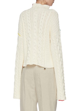 Back View - Click To Enlarge - JW ANDERSON - Crop cable knit sweater