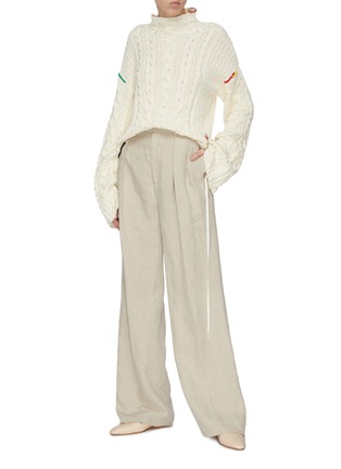 Figure View - Click To Enlarge - JW ANDERSON - Crop cable knit sweater