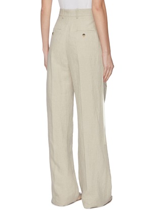 Back View - Click To Enlarge - JW ANDERSON - Double dart front washed linen tailored pants