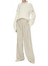 Figure View - Click To Enlarge - JW ANDERSON - Double dart front washed linen tailored pants