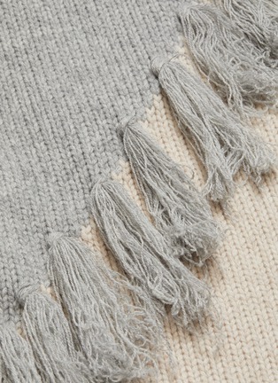  - JW ANDERSON - Tassel front colourblock wool cashmere blend sweater