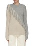 Main View - Click To Enlarge - JW ANDERSON - Tassel front colourblock wool cashmere blend sweater