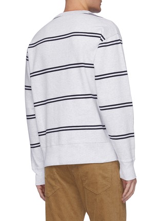 Back View - Click To Enlarge - ACNE STUDIOS - Stripe face patch sweatshirt