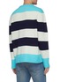 Back View - Click To Enlarge - ACNE STUDIOS - Colourblock stripe face patch wool sweater