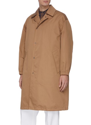 Front View - Click To Enlarge - CAMOSHITA - Double face button-up raincoat
