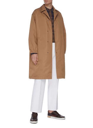Figure View - Click To Enlarge - CAMOSHITA - Double face button-up raincoat