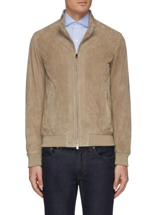 Main View - Click To Enlarge - ISAIA - Two way zip perforated leather jacket