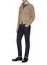 Figure View - Click To Enlarge - ISAIA - Two way zip perforated leather jacket