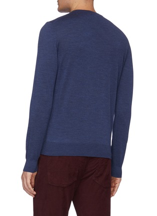 Back View - Click To Enlarge - ISAIA - Crew neck merino wool sweater