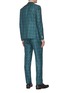Back View - Click To Enlarge - ISAIA - 'Cortina' notch lapel check wool blend suit