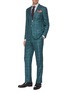 Figure View - Click To Enlarge - ISAIA - 'Cortina' notch lapel check wool blend suit