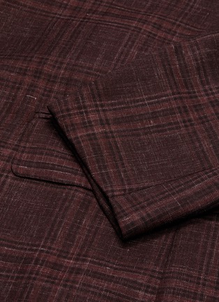  - ISAIA - 'Gregorio' notch lapel check cashmere-silk blend blazer
