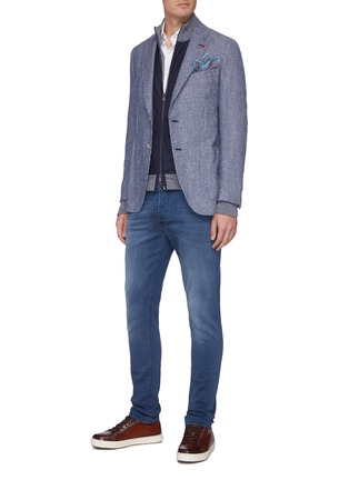 Figure View - Click To Enlarge - ISAIA - Panelled zip front cardigan