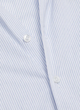  - LARDINI - Pinstripe French collar placket shirt