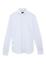 Main View - Click To Enlarge - LARDINI - Pinstripe French collar placket shirt
