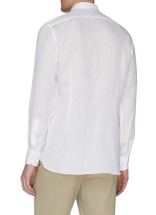 Back View - Click To Enlarge - LARDINI - Linen shirt