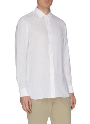 Front View - Click To Enlarge - LARDINI - Linen shirt