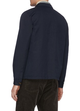 Back View - Click To Enlarge - LARDINI - Linen-wool Blend Shirt Jacket