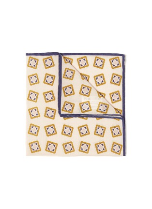 Main View - Click To Enlarge - LARDINI - Dice print silk-cotton pocket square