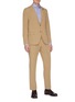 Front View - Click To Enlarge - LARDINI - Notch lapel bamboo cotton blend suit