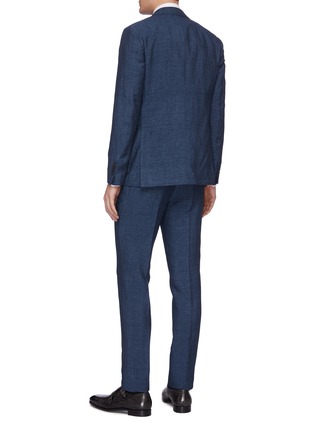 Back View - Click To Enlarge - LARDINI - Notch lapel linen tencel suit