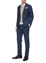 Figure View - Click To Enlarge - LARDINI - Notch lapel linen tencel suit