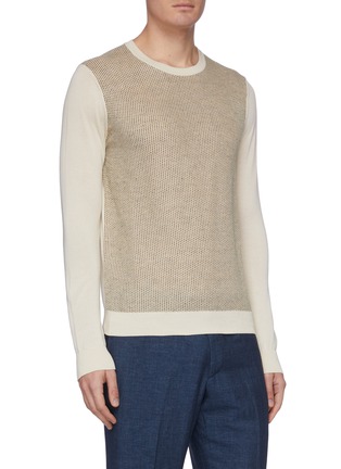 Front View - Click To Enlarge - LARDINI - Honeycomb panel sweater
