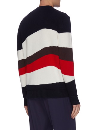 Back View - Click To Enlarge - MONCLER - Irregular stripe sweater