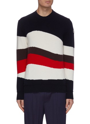 Main View - Click To Enlarge - MONCLER - Irregular stripe sweater