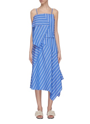 Main View - Click To Enlarge - FFIXXED STUDIOS - Asymmetric stripe panel dress