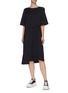 Figure View - Click To Enlarge - FFIXXED STUDIOS - Pin Tuck Detail Gathered T-shirt Dress