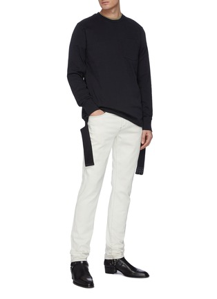 Figure View - Click To Enlarge - HELMUT LANG - 'Masc' belt strap sweatshirt